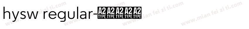 hysw regular字体转换